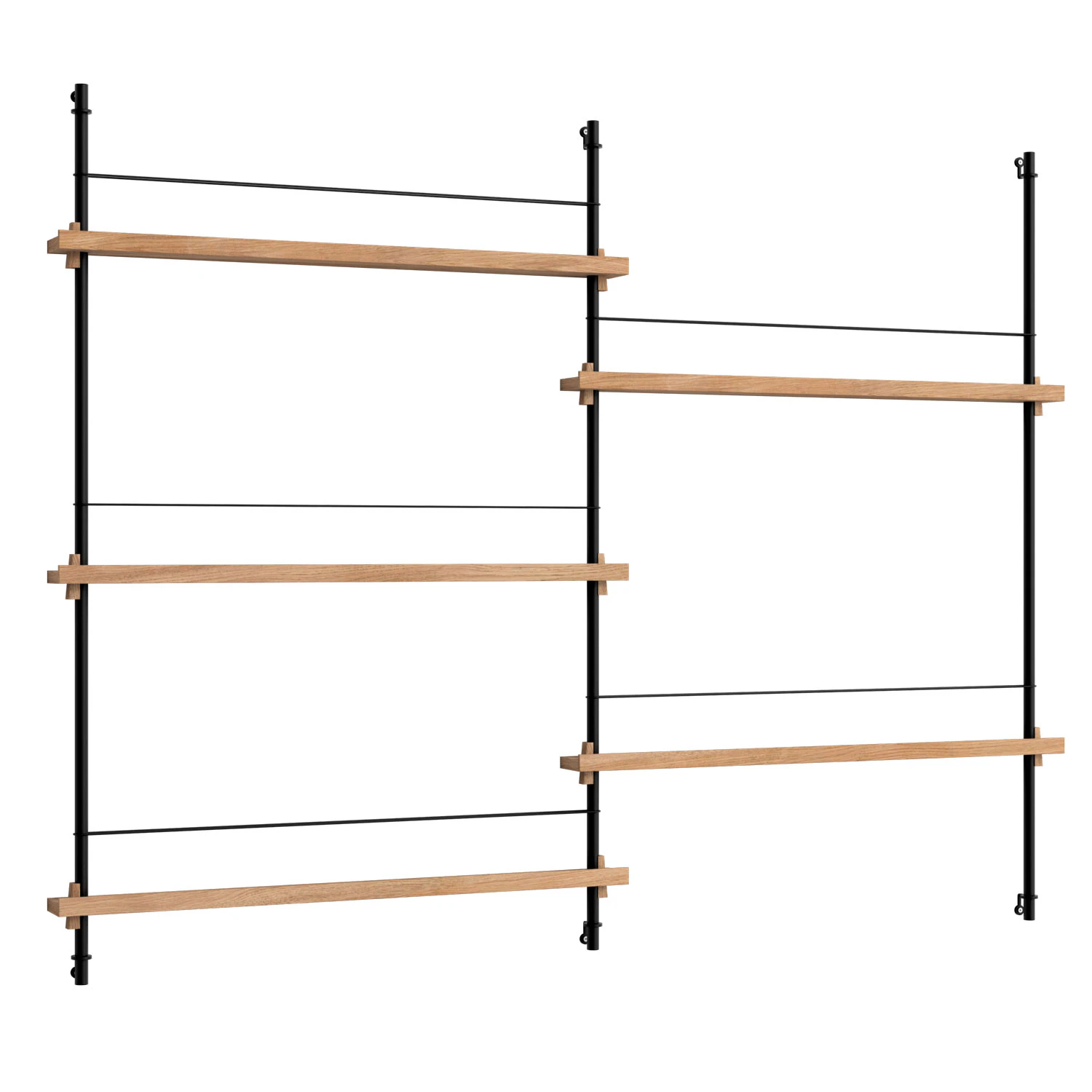 Moebe Magazine Hylla 123x162 Cm Ek/ - Vägghyllor Ekfanér Svart