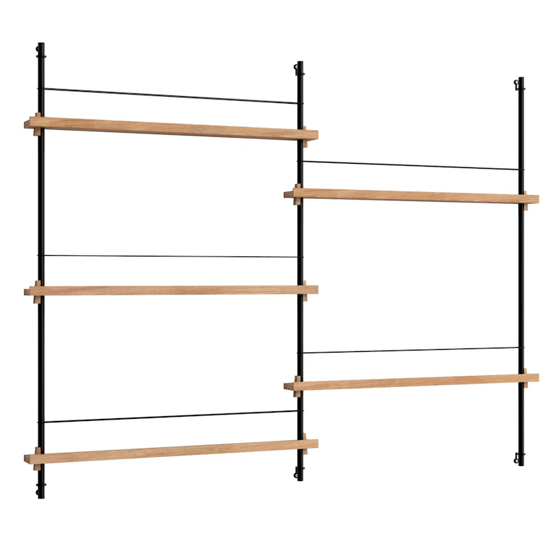 Magazine Hylla 123x162 cm, Ek/Svart