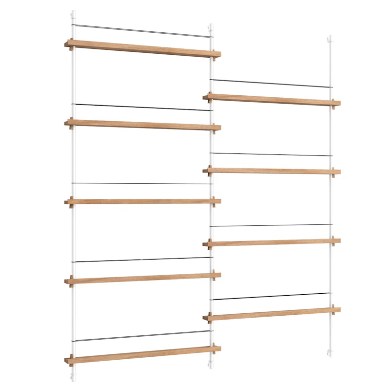 Magazine Hylla 162x188 cm, Ek/Vit
