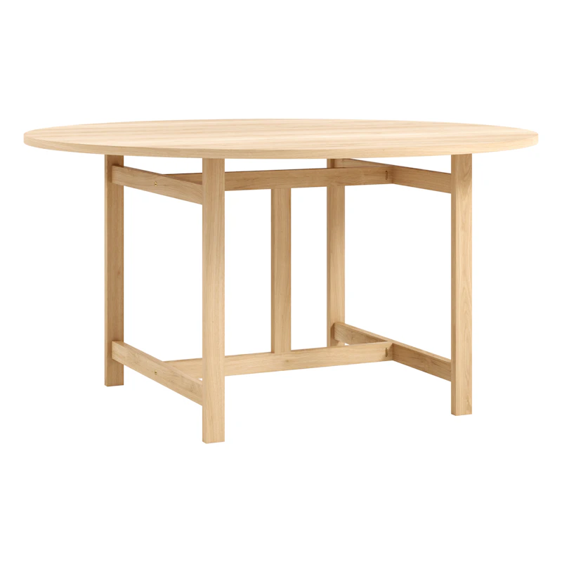 Round Matbord Ø130 cm, Ek