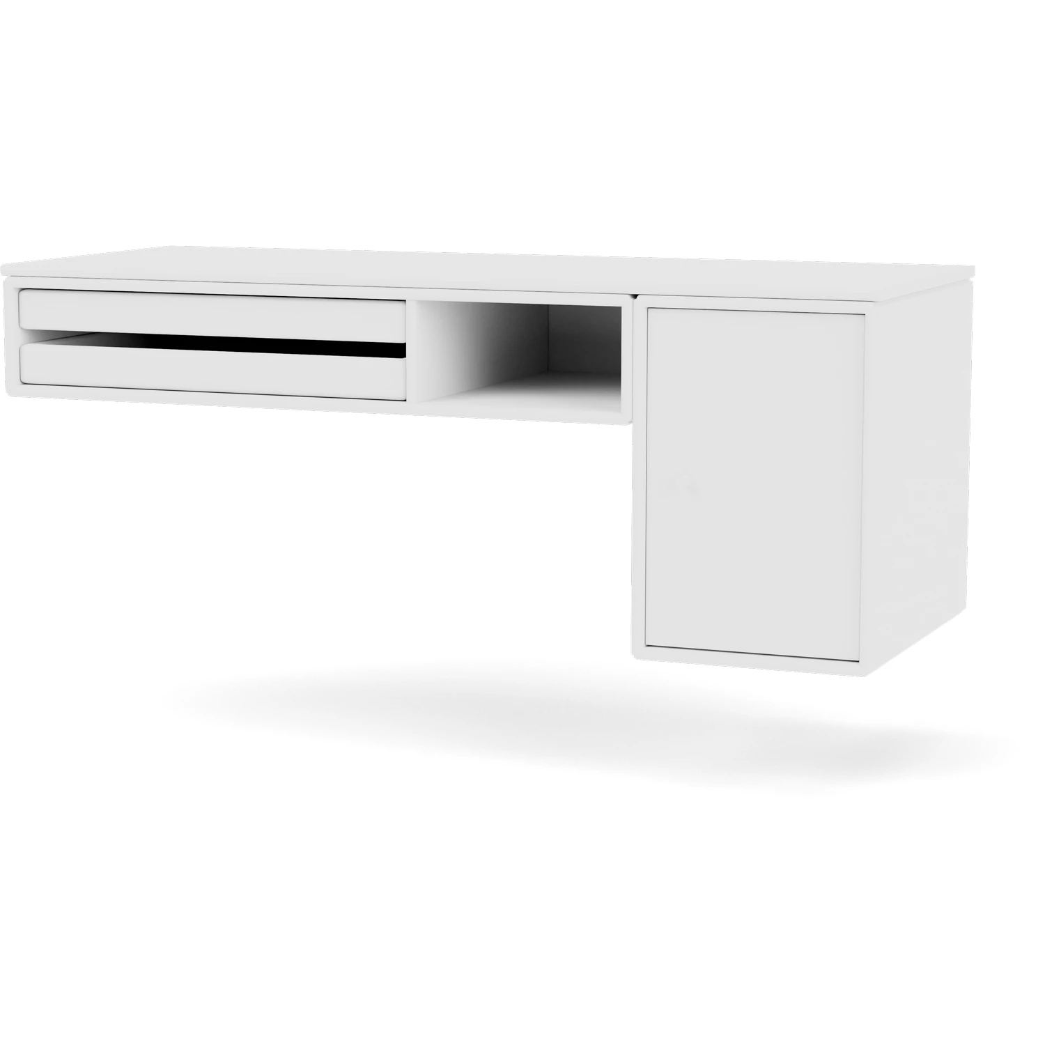 Montana Bureau V&auml;ggh&auml;ngt Skrivbord - Skrivbord Lackad Mdf New White
