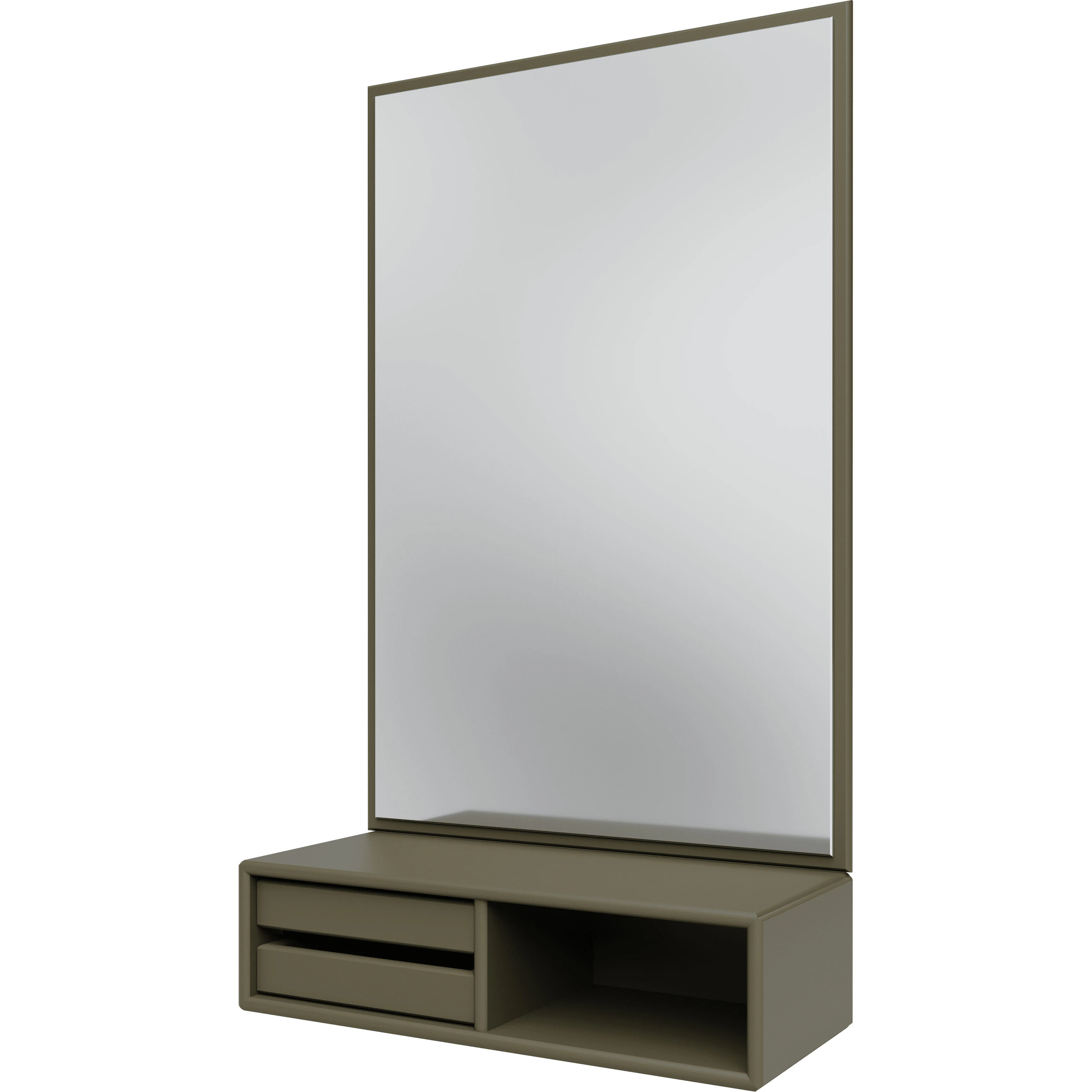 Montana Glance Väggspegel Med Hylla - Väggspeglar Spegelglas Oregano