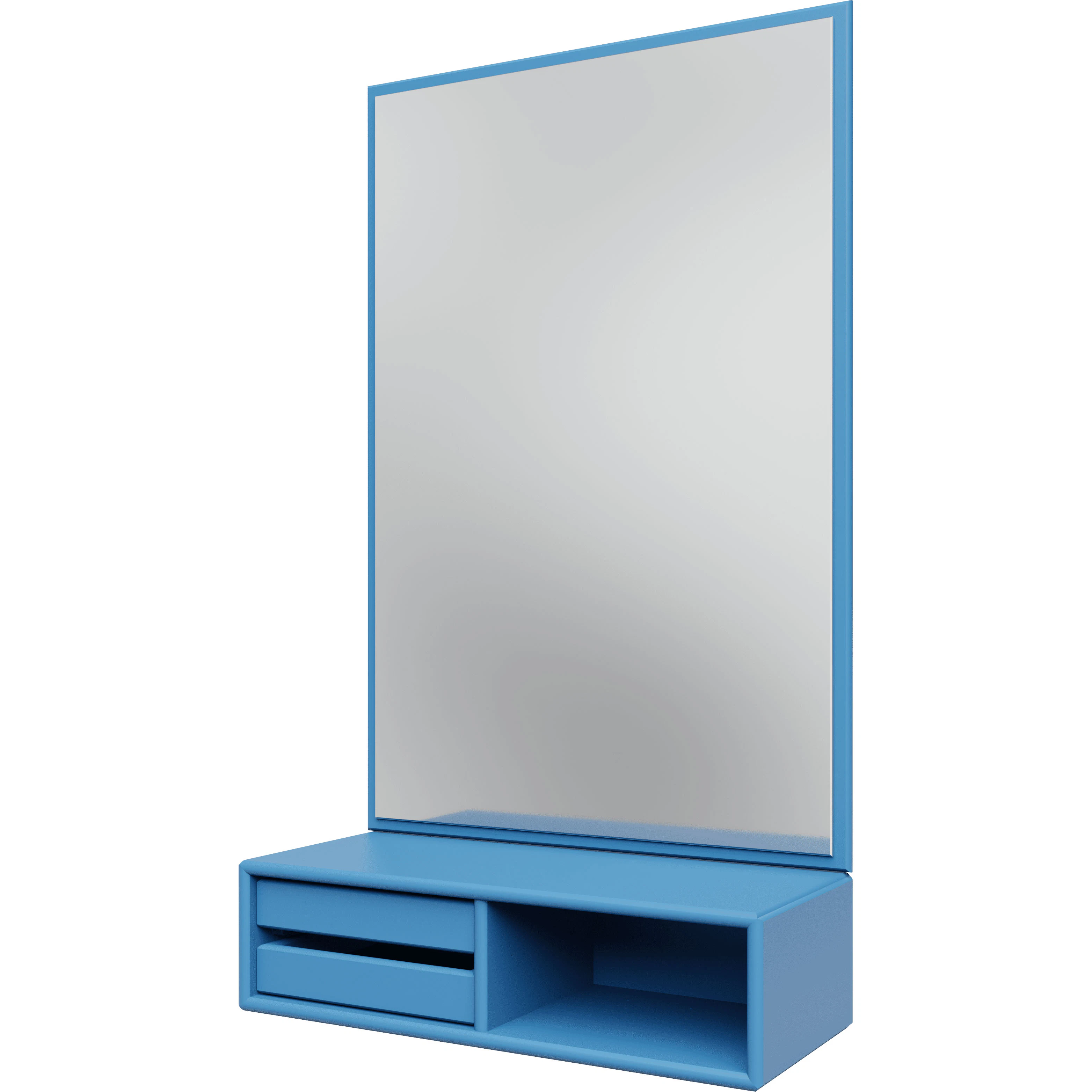 Montana Glance Väggspegel Med Hylla - Väggspeglar Spegelglas Azure