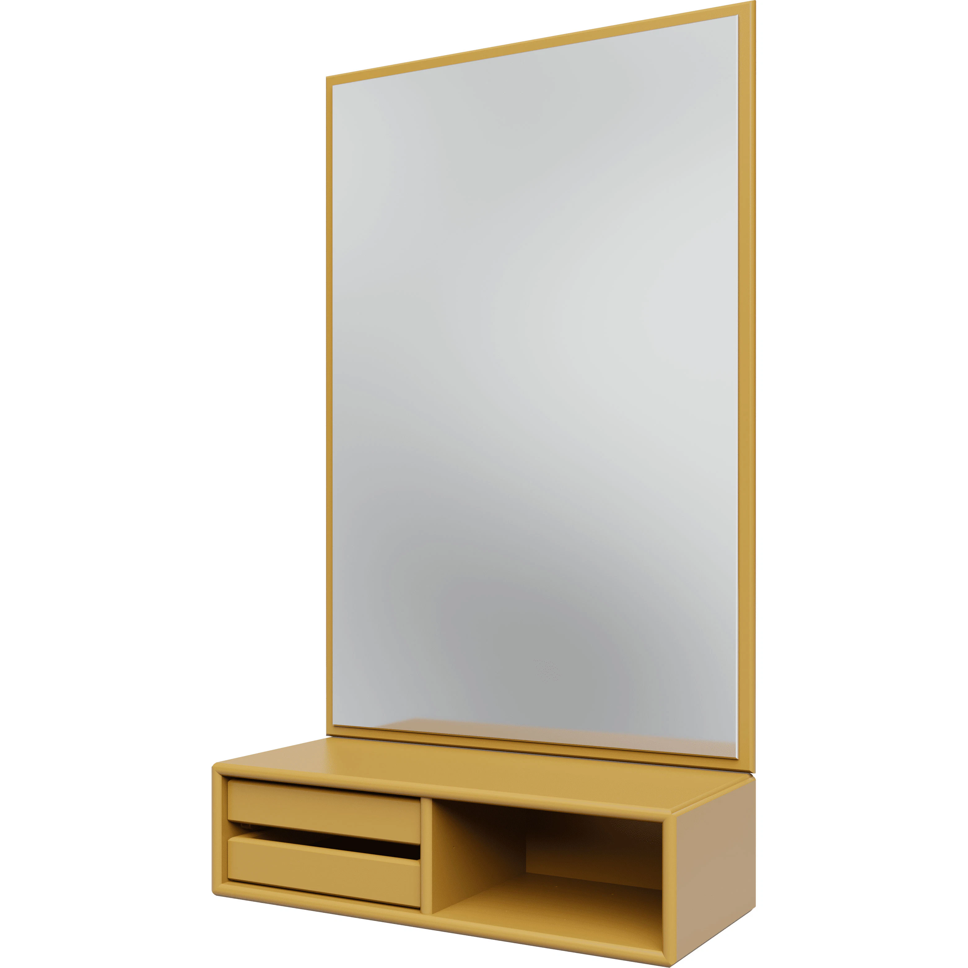 Montana Glance Väggspegel Med Hylla - Väggspeglar Spegelglas Cumin