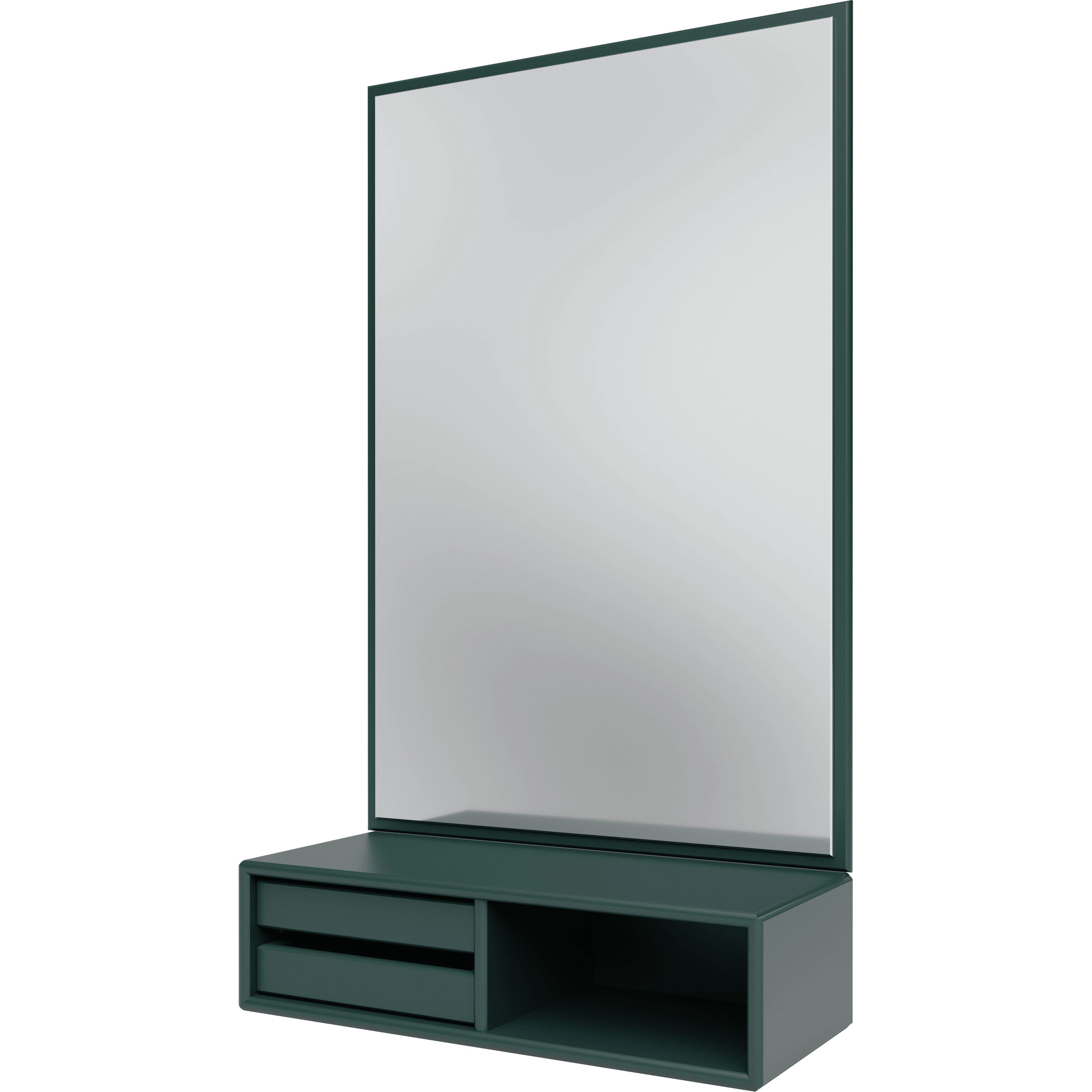 Montana Glance Väggspegel Med Hylla - Väggspeglar Spegelglas Black Jade