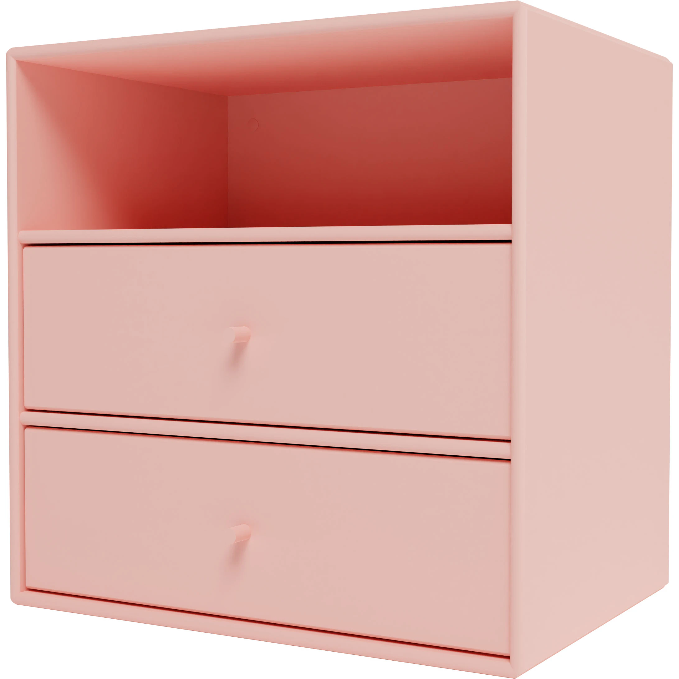 Montana Mini 1006 Hylla Med Tv&aring; L&aring;dor - Lackad Mdf Ruby