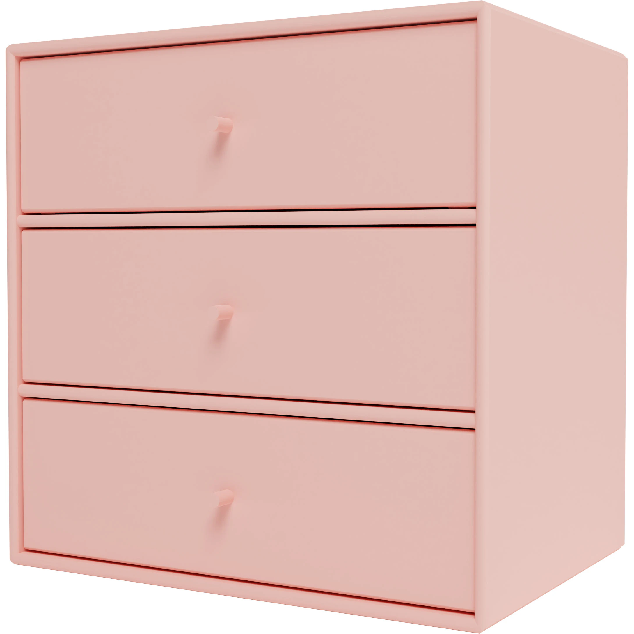 Montana Mini 1007 Hylla Med Tre L&aring;dor - S&auml;ngbord Lackad Mdf Ruby