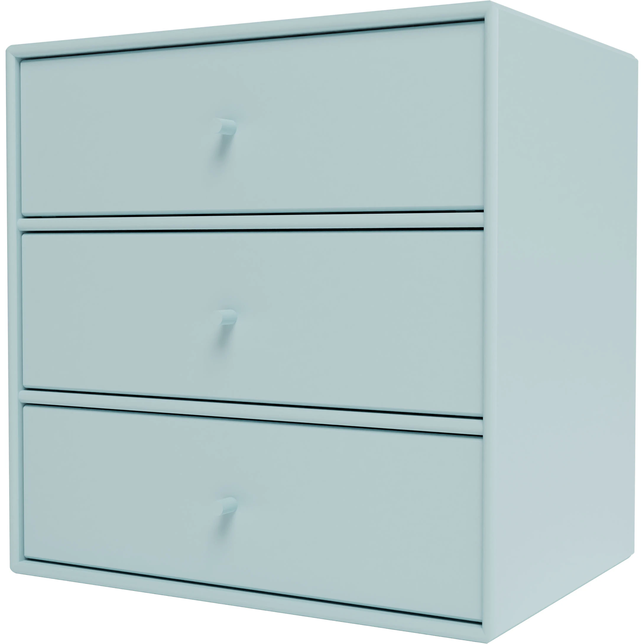 Montana Mini 1007 Hylla Med Tre L&aring;dor - Lackad Mdf Flint