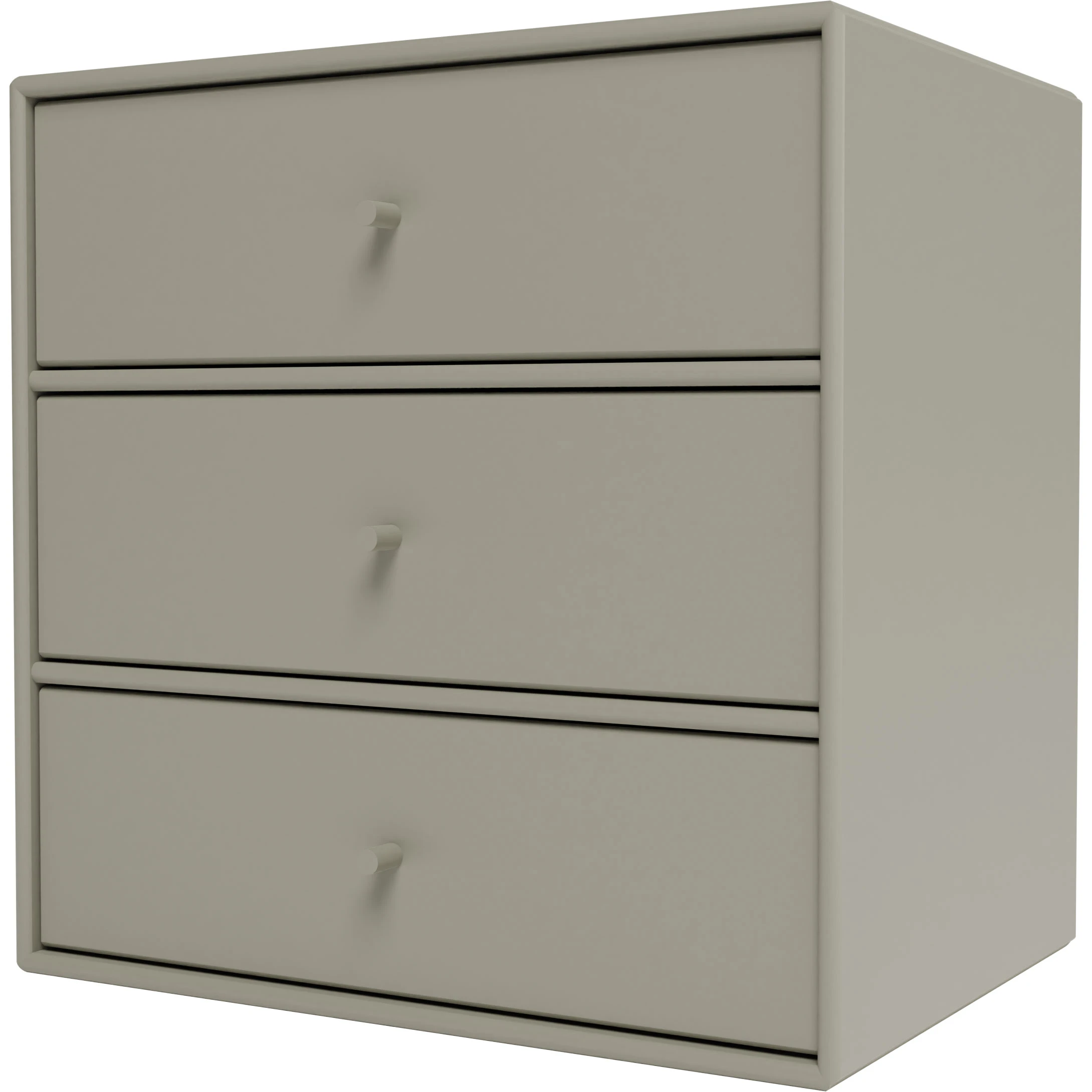 Montana Mini 1007 Hylla Med Tre L&aring;dor - S&auml;ngbord Lackad Mdf Fennel