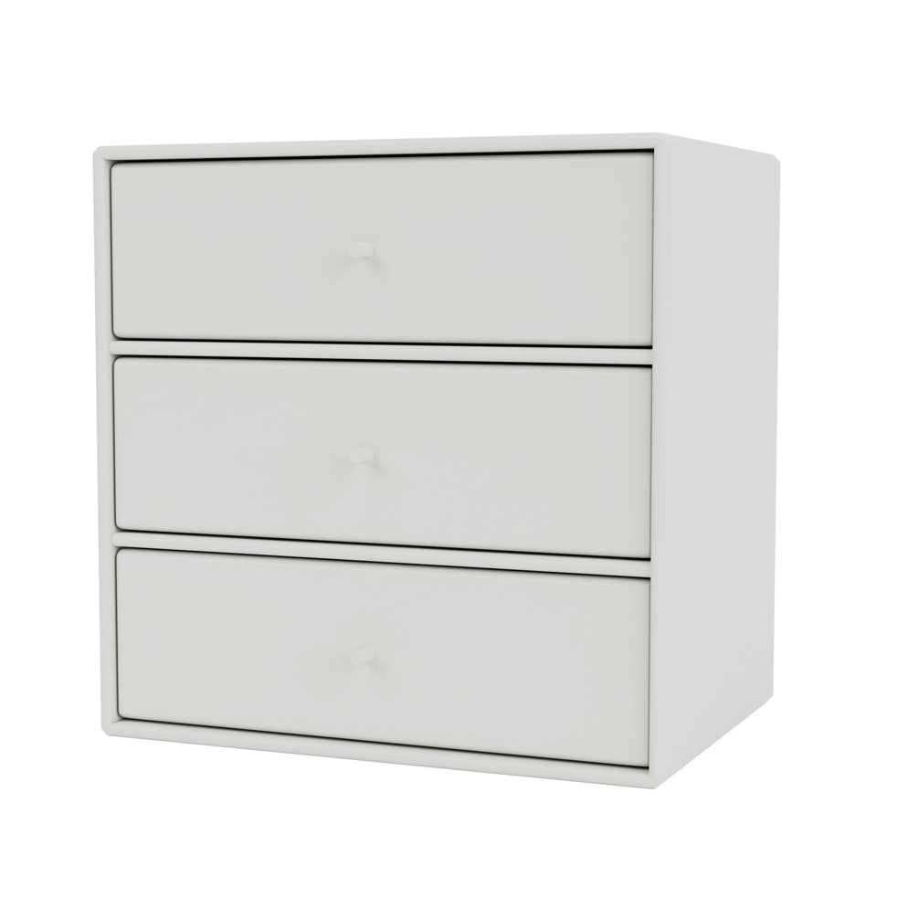 montana mini 1007 hylla med tre lådor - lackad mdf nordic