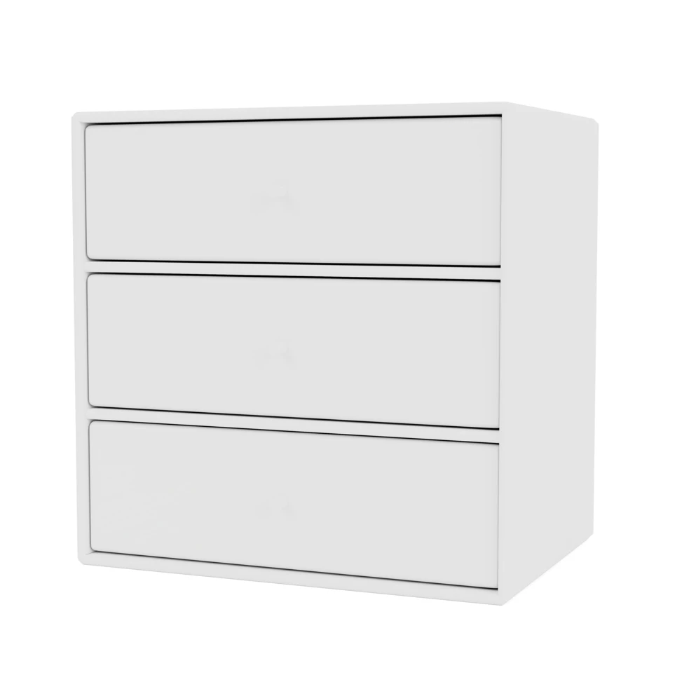 montana mini 1007 hylla med tre lådor - lackad mdf new white