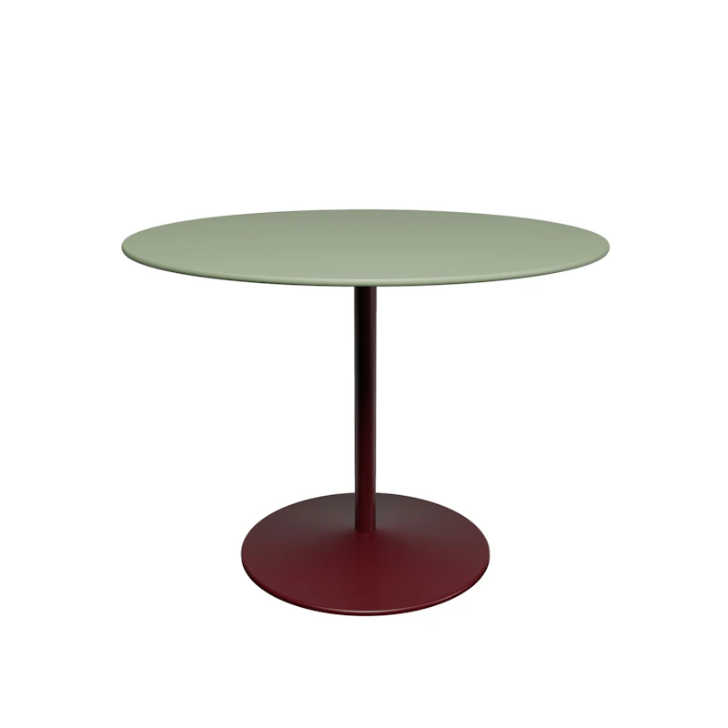 Panton Café- & Matbord Ø100 cm, 4184 Forbo Olive Linoleum