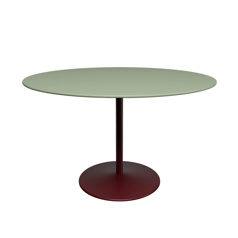 Panton Café- & Matbord Ø120 cm, 4184 Forbo Olive Linoleum