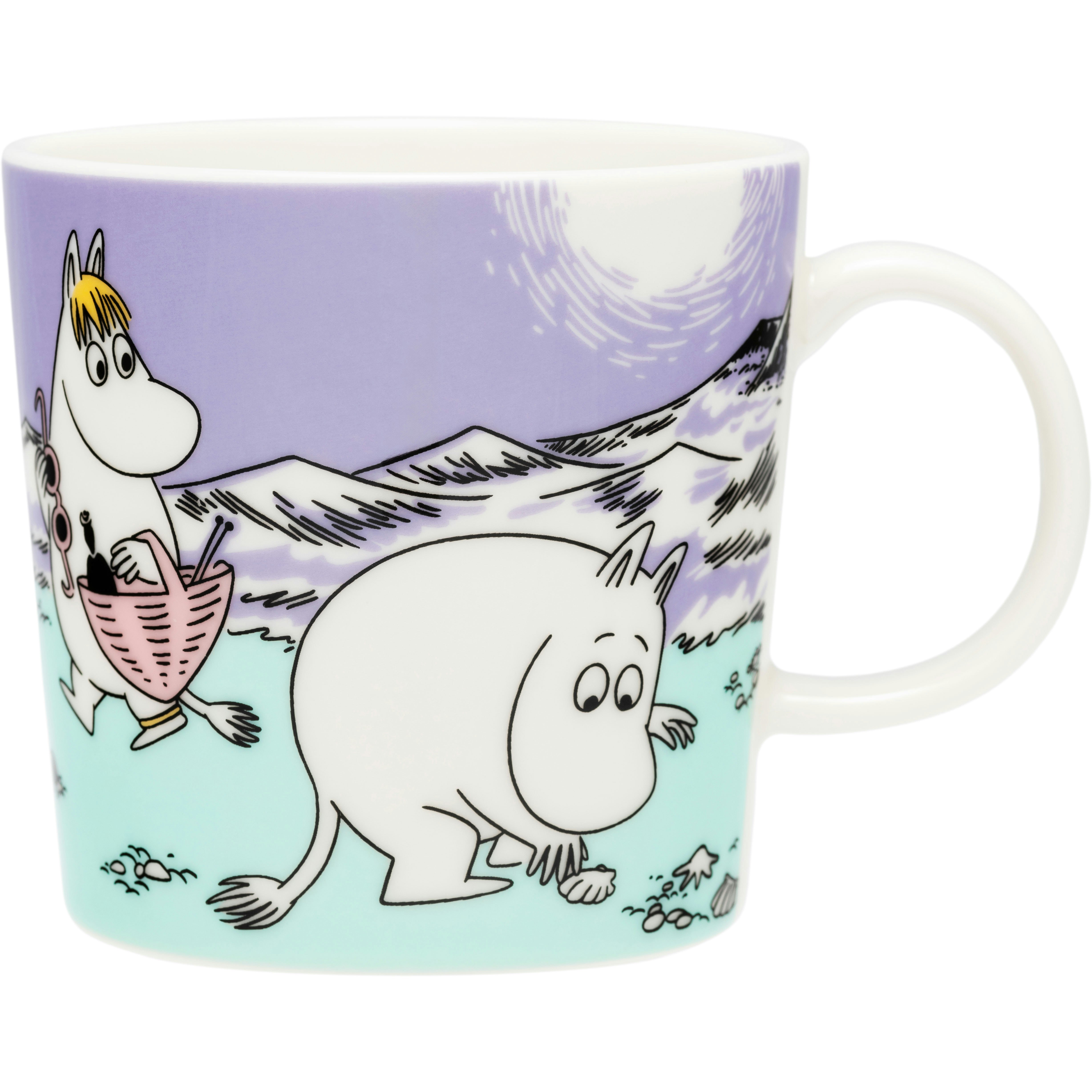 Moomin Arabia En Dag P&aring; Stranden Mugg 30 Cl - Kaffekoppar Vitroporslin Multi