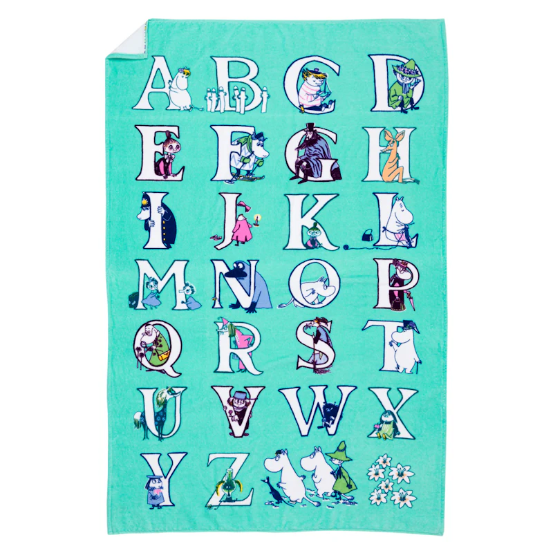 Moomin Badhandduk Alfabet 85x150 cm
