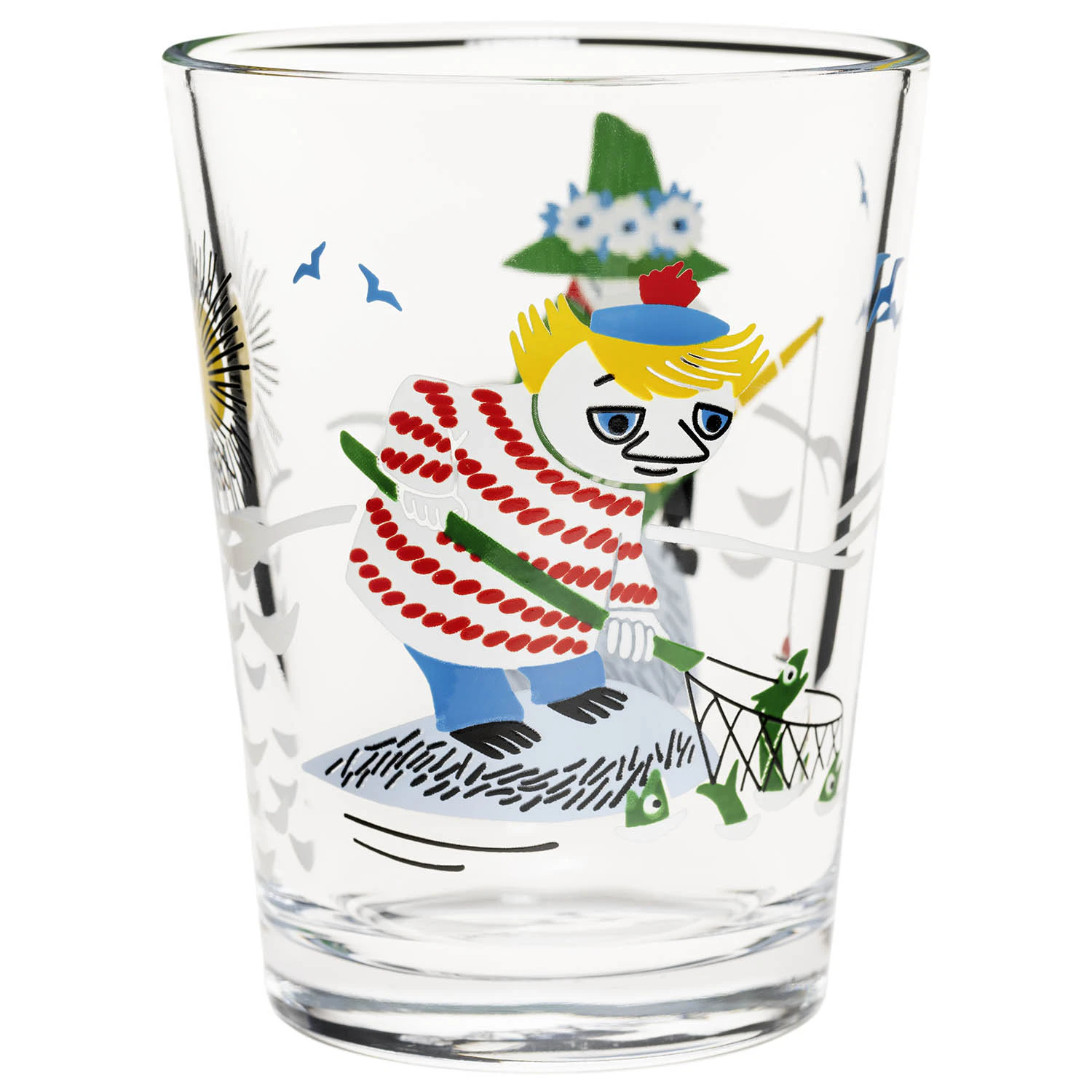 moomin arabia mumin dricks 22 cl fiske - dricksglas glas klar