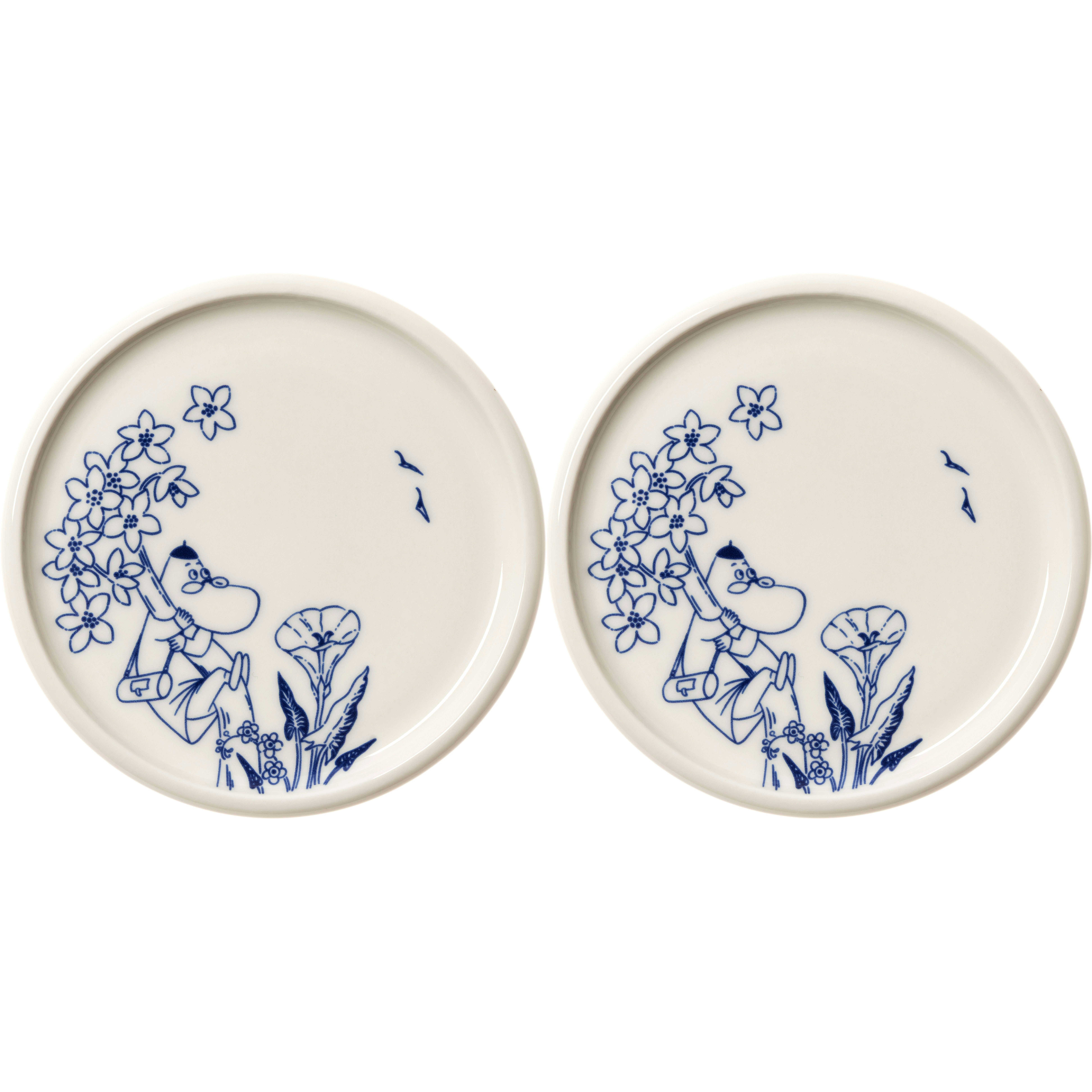 Moomin Arabia Moomin Minitallrik 12 Cm 2-pack Haru - Assietter roporslin Vit