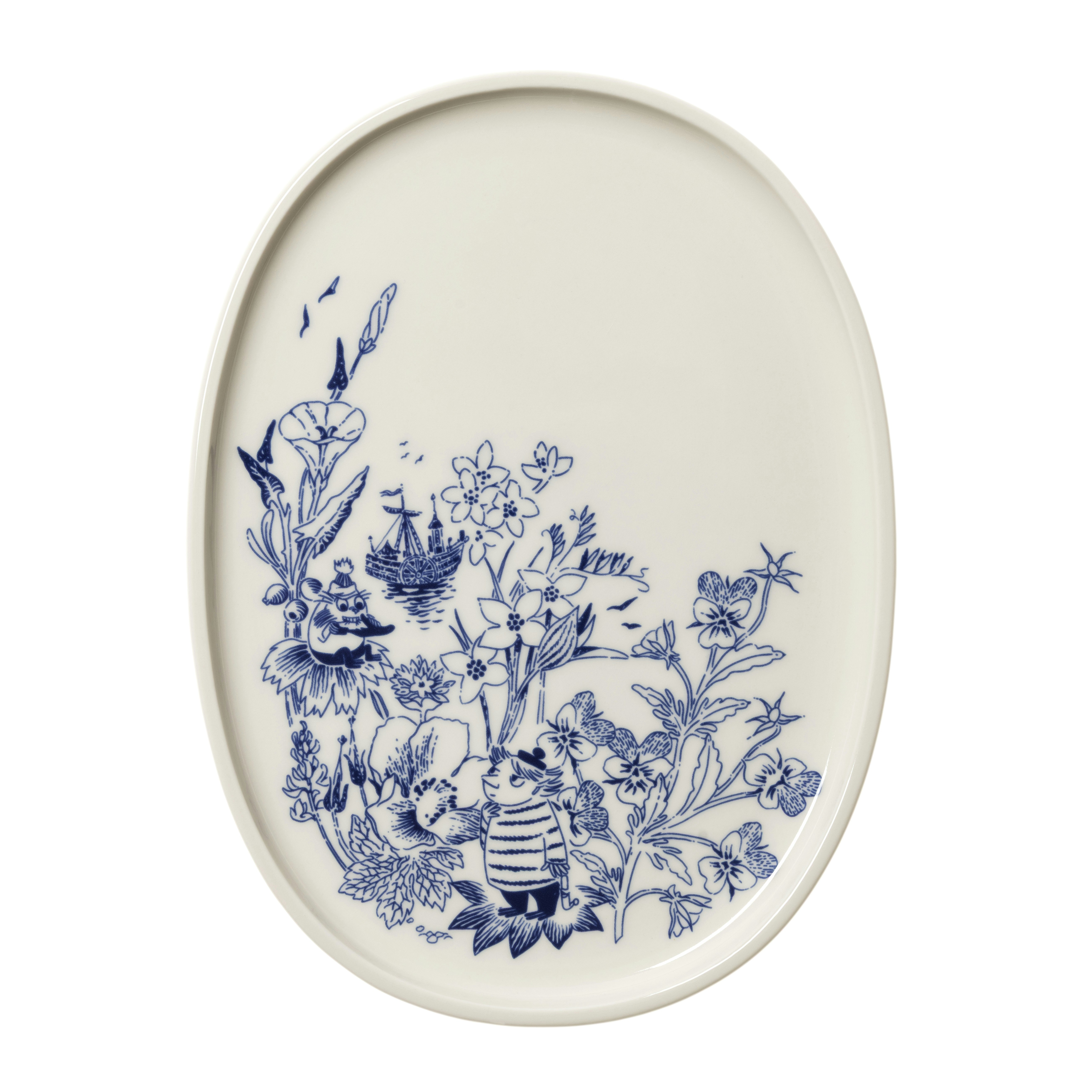 Moomin Arabia Moomin Serveringstallrik 17 Cm Haru Too-ticki - Uppl&auml;ggningsfat roporslin Vit