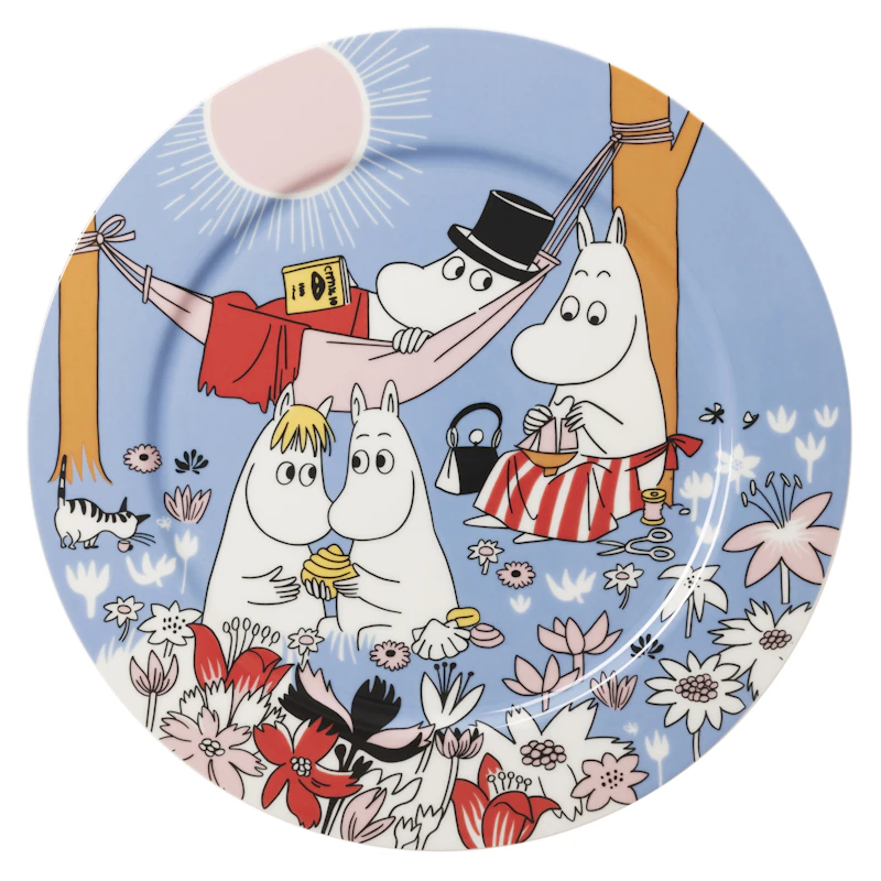 Moomin Serveringstallrik 30 cm Familjemys, Blå