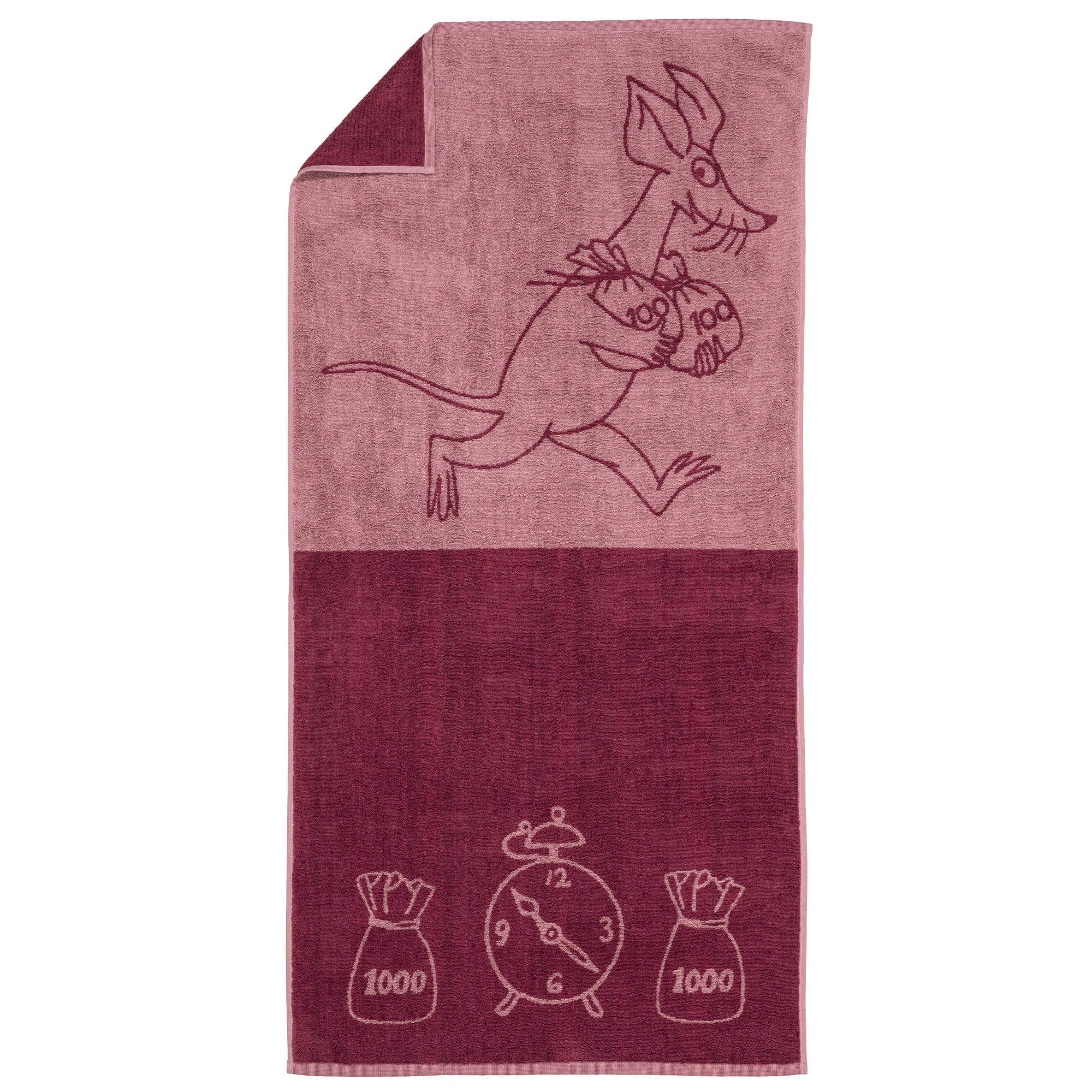 Moomin Arabia Moomin Badhandduk Sniff Malva 70x140 Cm - Handdukar & Badlakan Ekologisk Bomull Rosa