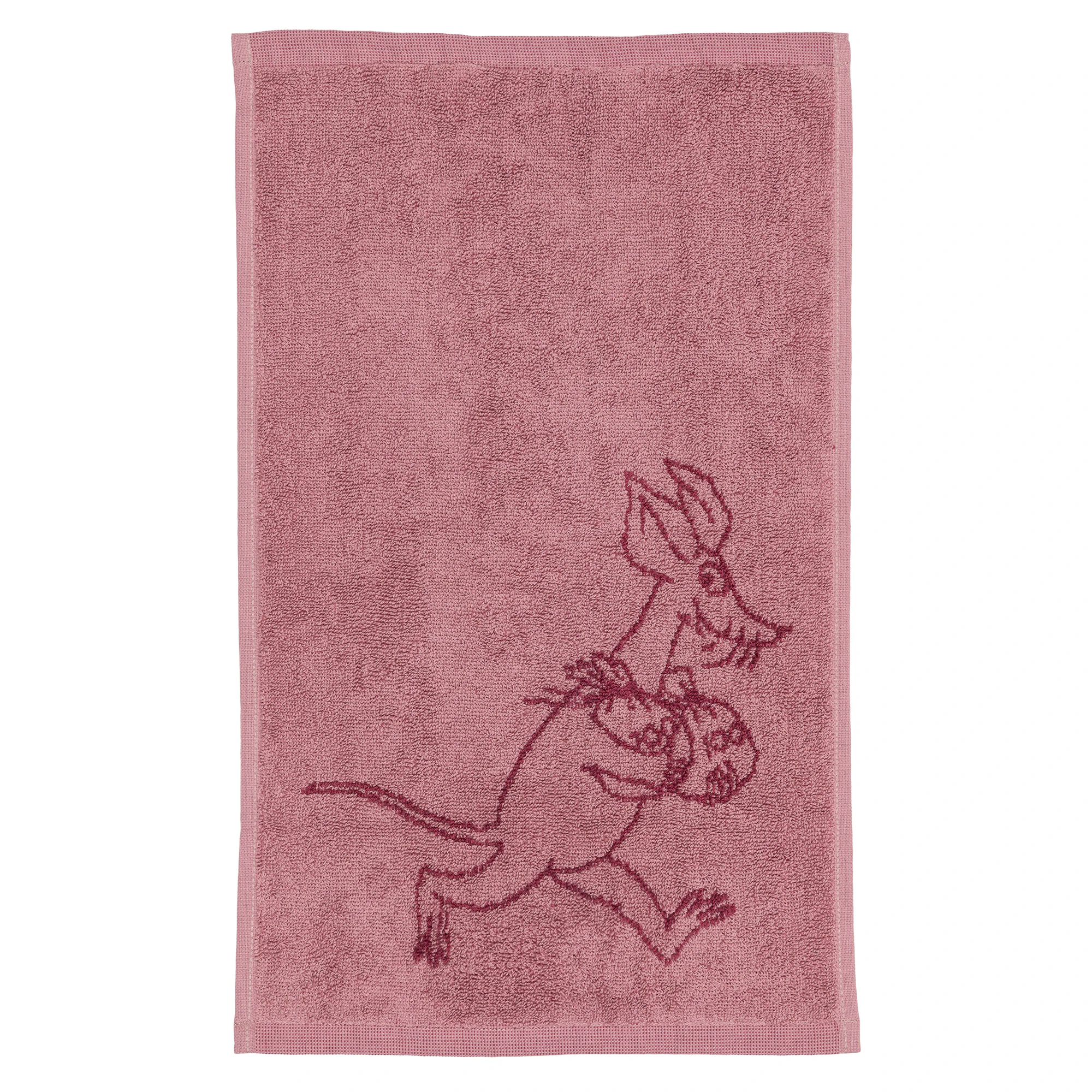 Moomin Arabia Moomin Handduk Sniff Malva 30x50 Cm - Handdukar & Badlakan Ekologisk Bomull Rosa