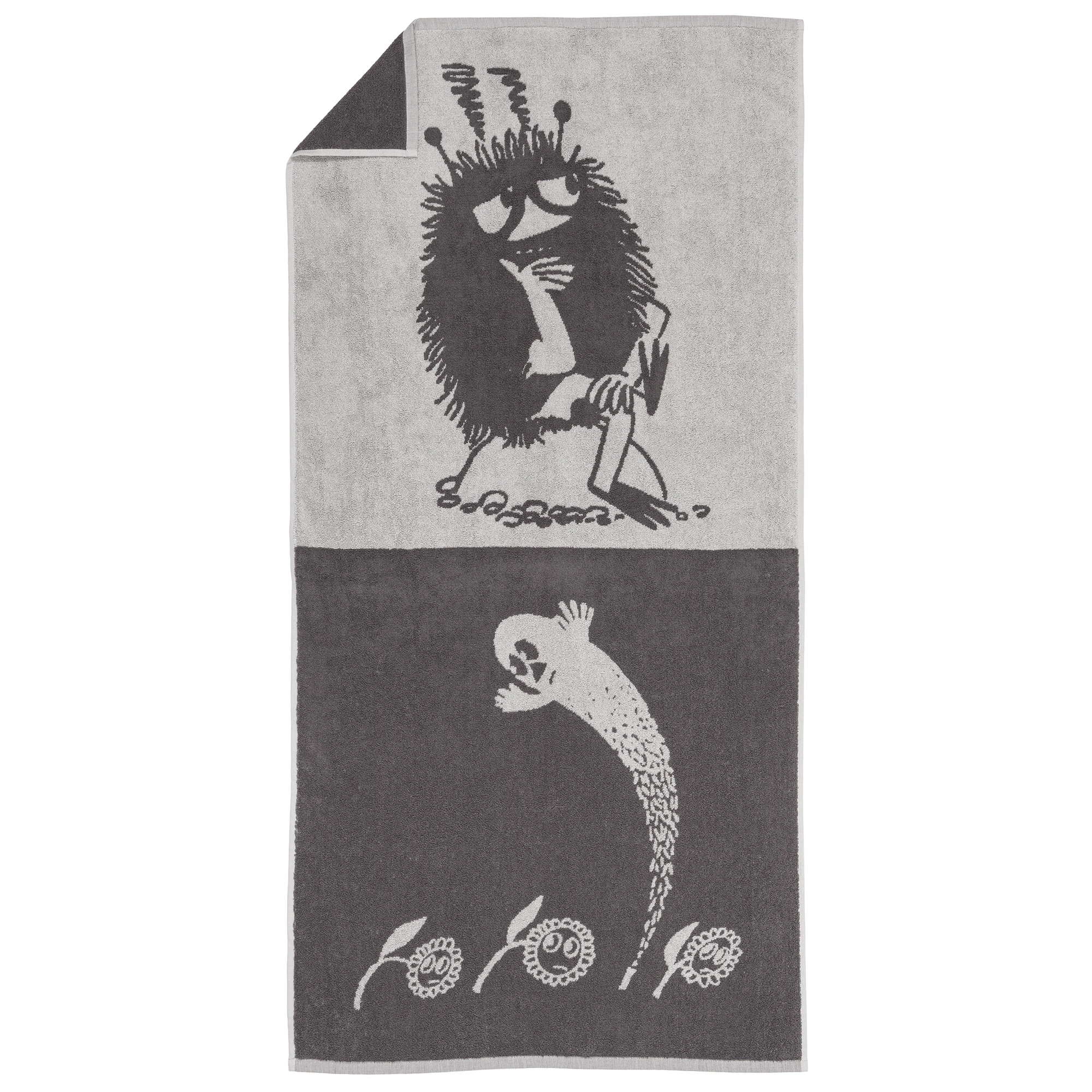 Moomin Arabia Moomin Badhandduk Stinky 70x140 Cm - Handdukar & Badlakan Ekologisk Bomull Grå