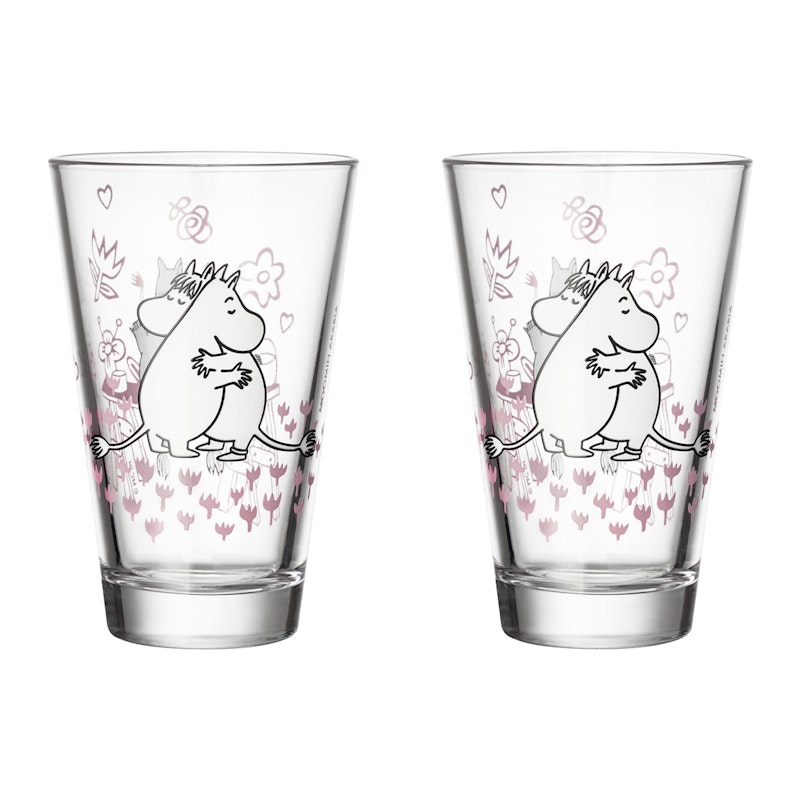 Moomin Glas 2-pack Kärlek 30