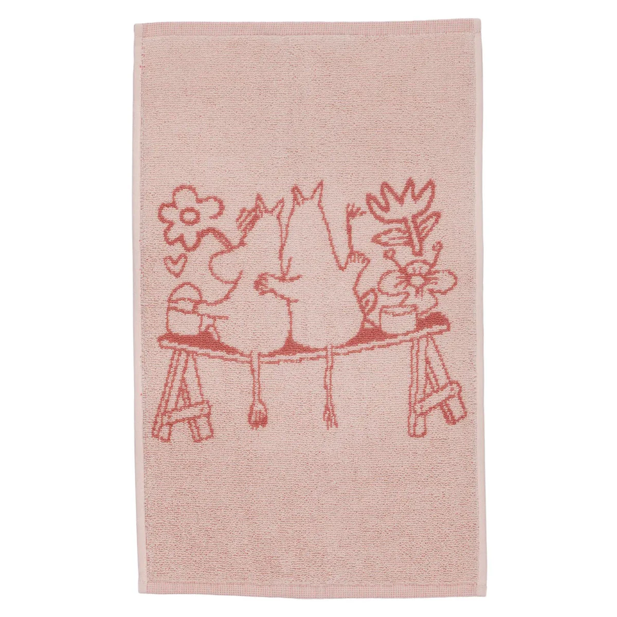 Moomin Arabia - Mumin handduk 30x50 Kärlek - Rosa