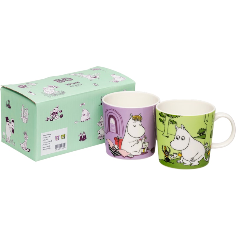 Mumin Mugg Snorkfröken & Mumintrollet 30 cl 2-pack