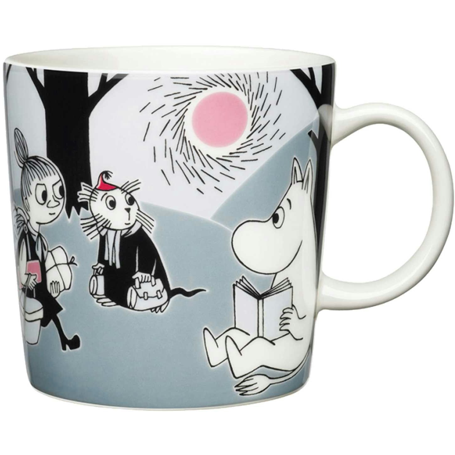 Moomin Arabia Mumin Mugg 30 Cl P&aring; &Auml;ventyr Flytten - Kaffekoppar Porslin Gr&aring;