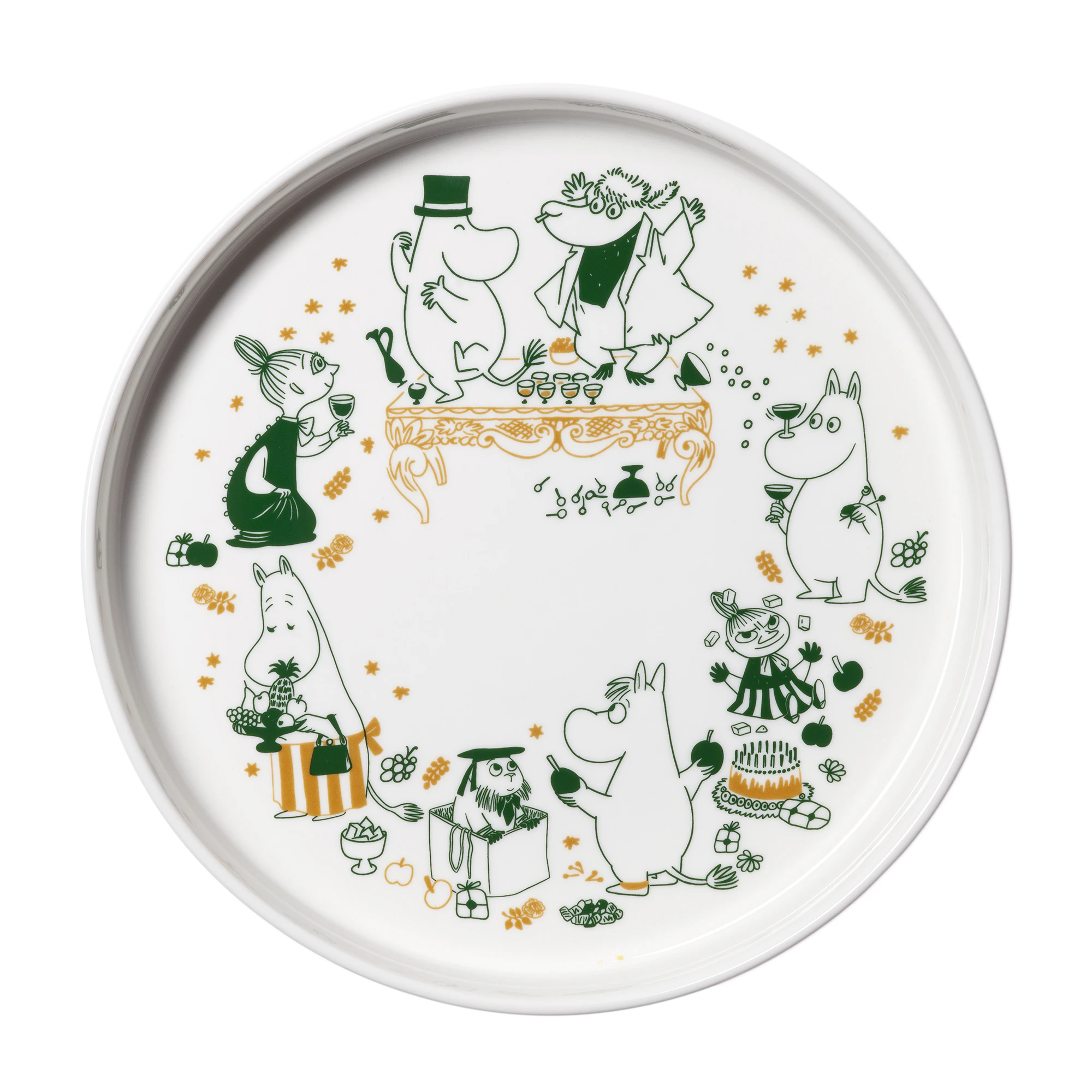 Moomin Arabia Moomin Pajform K&auml;rleksg&aring;va - Mattallrikar roporslin Vit