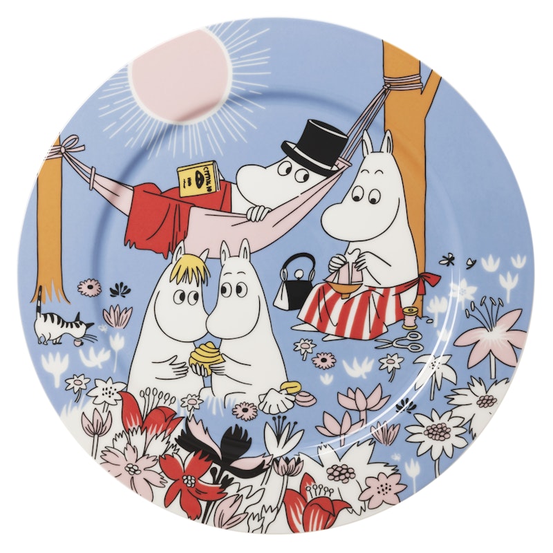 Moomin Serveringstallrik 30 cm Familjemys, Blå