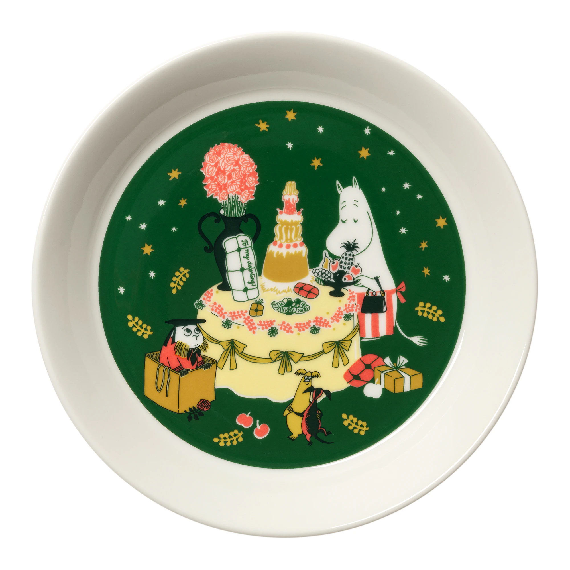 Moomin Arabia Moomin Assiett K&auml;rleksg&aring;va - Assietter Vitroporslin Gr&ouml;n