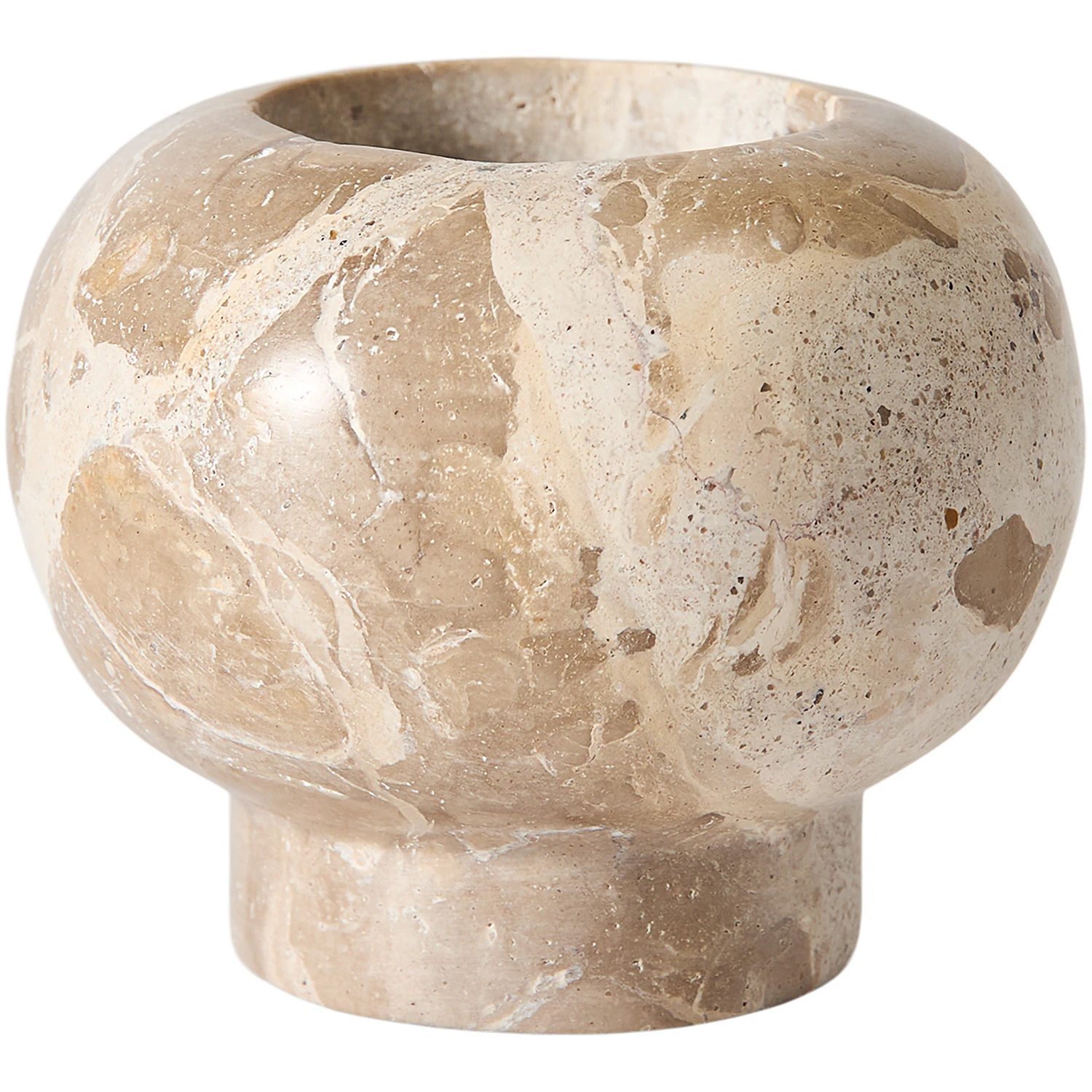 Muubs Vita Ljuslykta &Oslash;7,5 Cm, - Ljusstakar Marmor Seashell