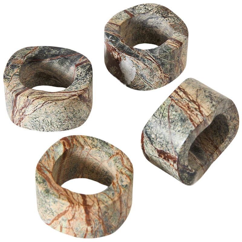 Vita Servettringar 4-pack, Seagrass