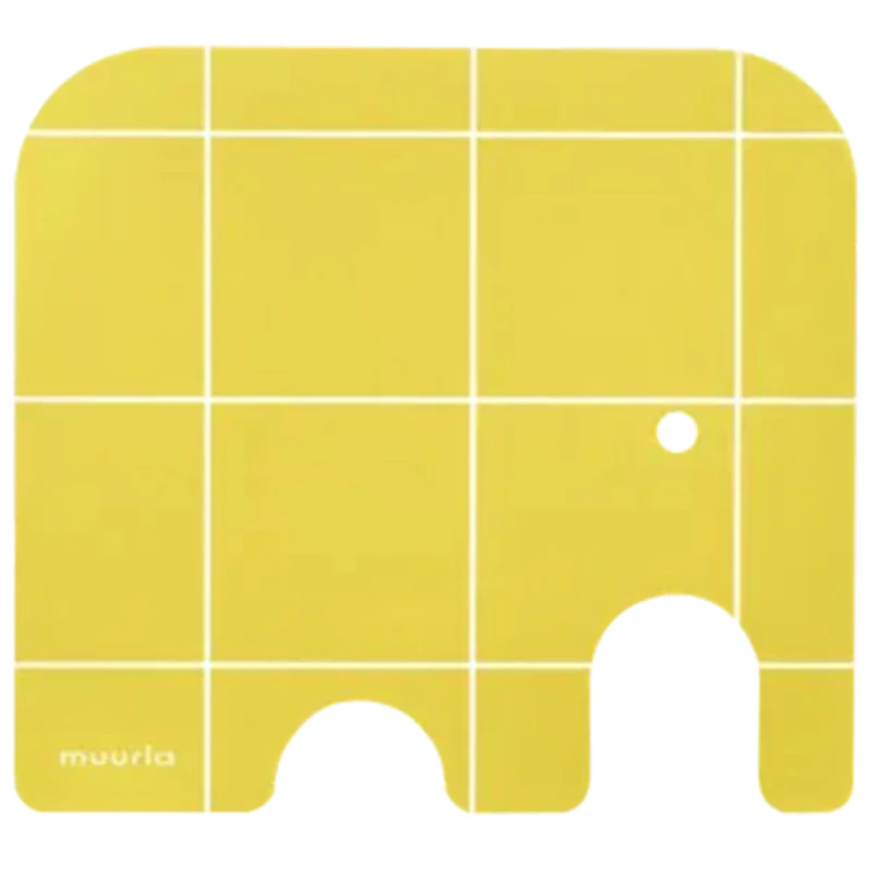Elephant Underlägg 10x11 cm, Gul