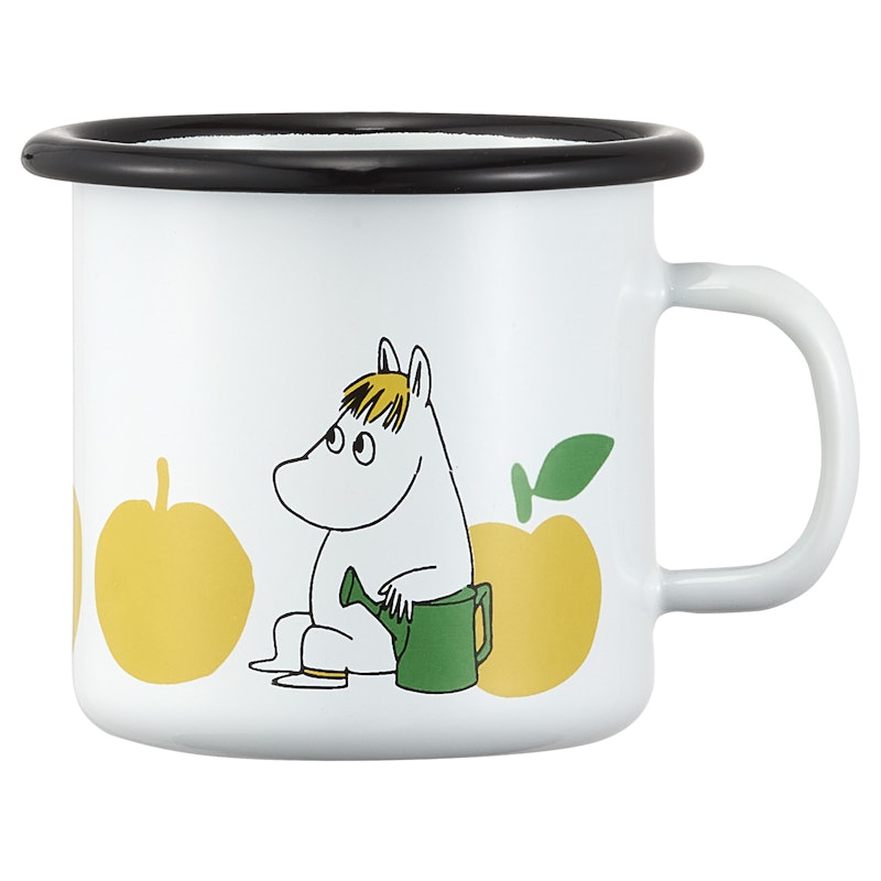 Moomin Joyfull Apples Emaljmugg 1,5 dl, Gul