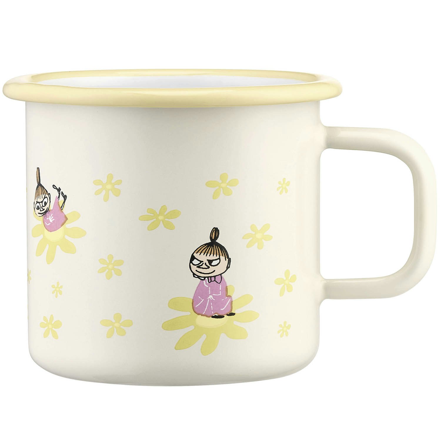 Muurla Moomin Flowers mugg 37 Cl - Barnserviser Emalj Vit