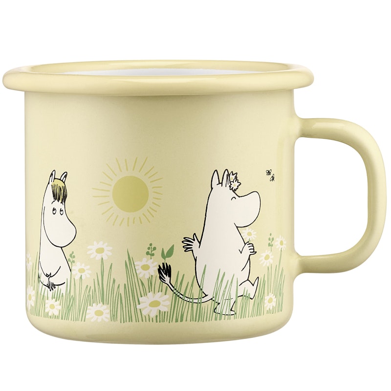 Moomin In the garden Emaljmugg 25 cl, Gul