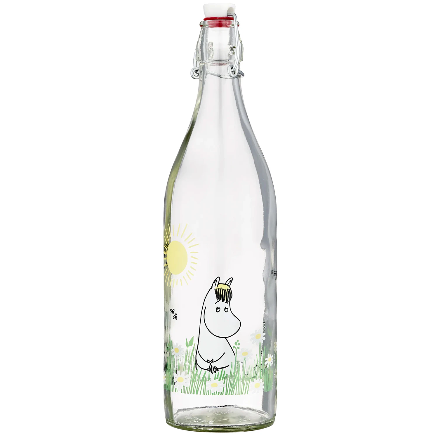 Muurla Moomin In The Garden flaska 1 L - Vattenflaskor & Glasflaskor Glas Klar