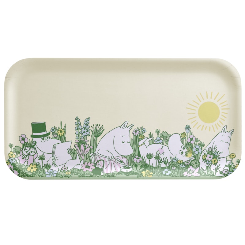 Moomin In the garden 22x43 cm Bricka