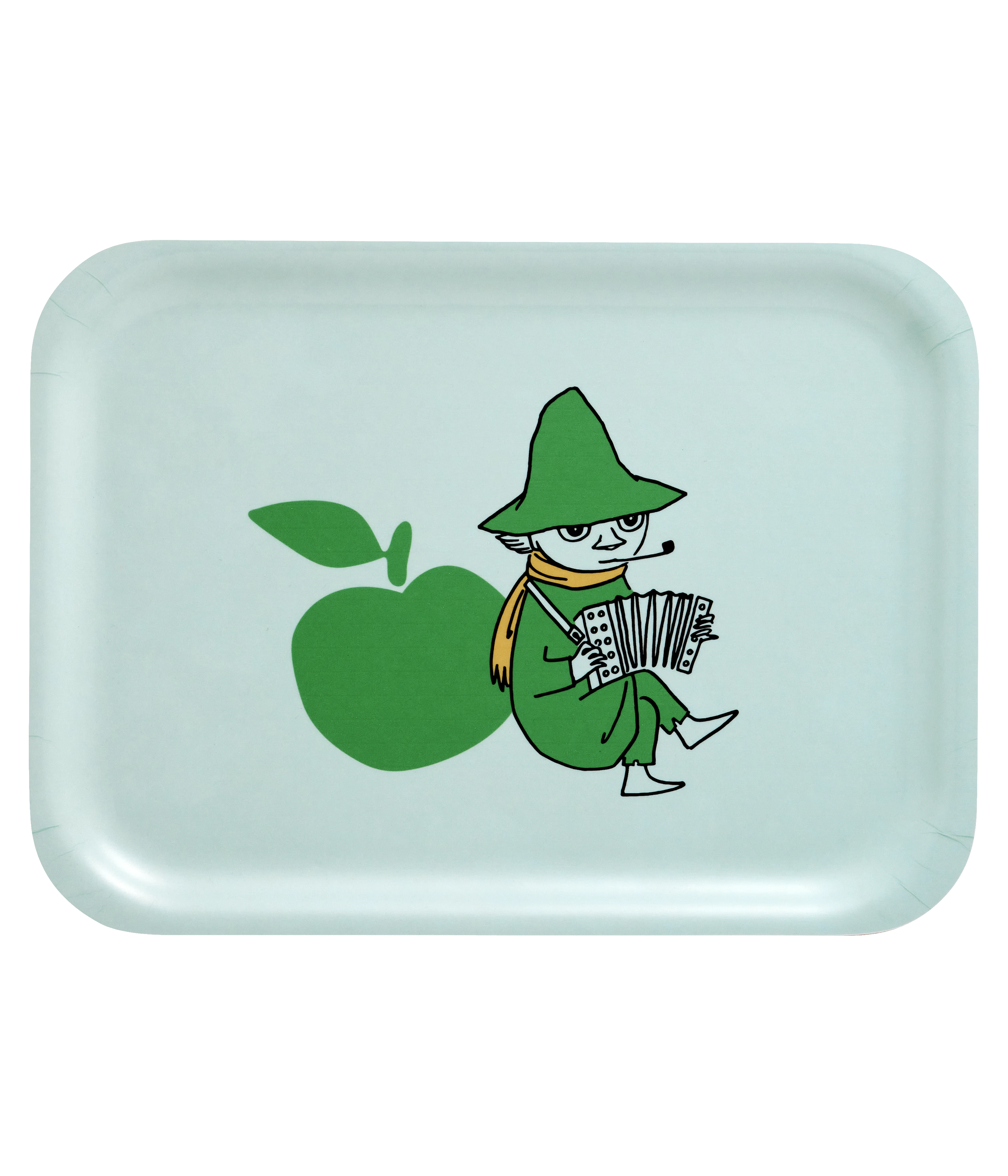 Muurla Moomin Joyfull Apples Bricka 27x20 Cm - Brickor Björkfanér Grön