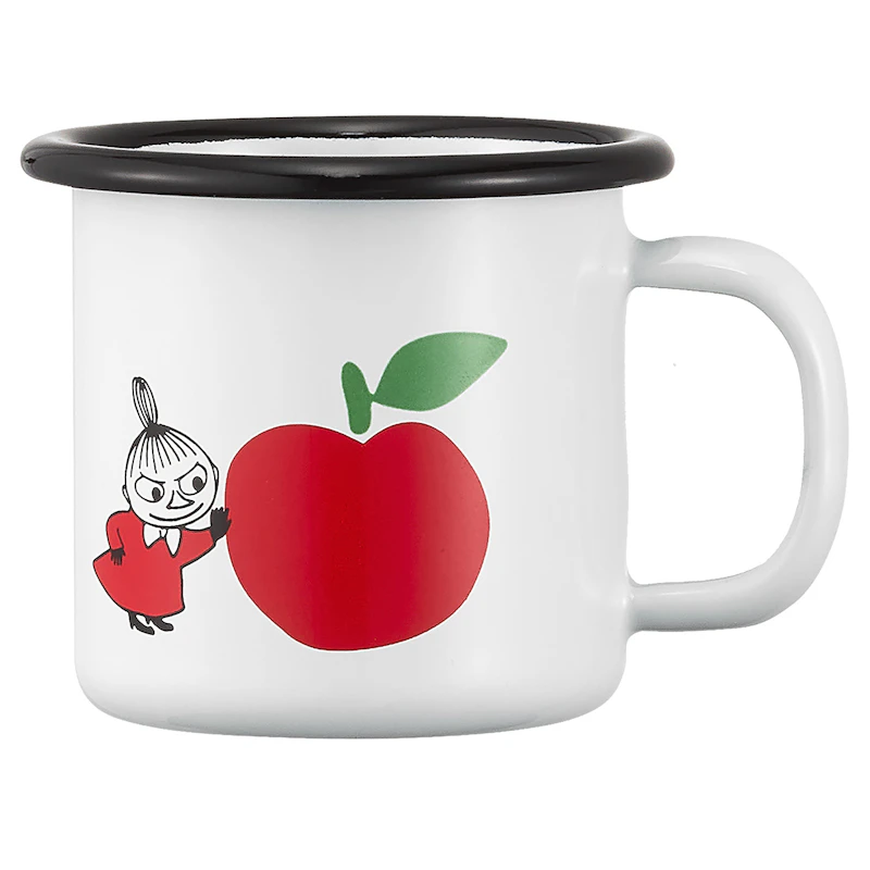 Moomin Joyfull Apples Emaljmugg 1,5 dl, Röd
