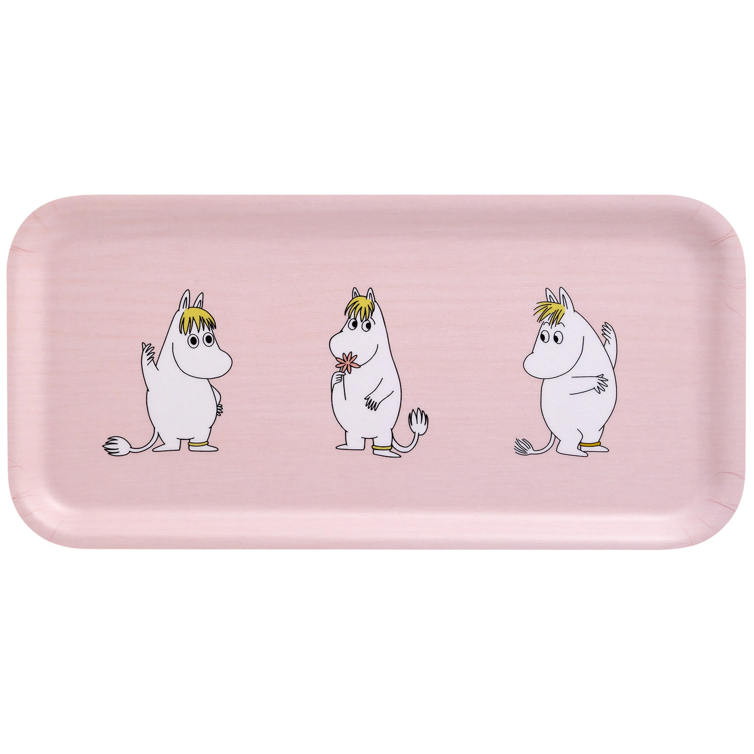 Muurla Moomin Retro Bricka 27x13 Cm - Brickor Björkfanér Rosa