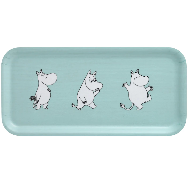 Moomin Retro Bricka 27x13 cm, Ljusblå