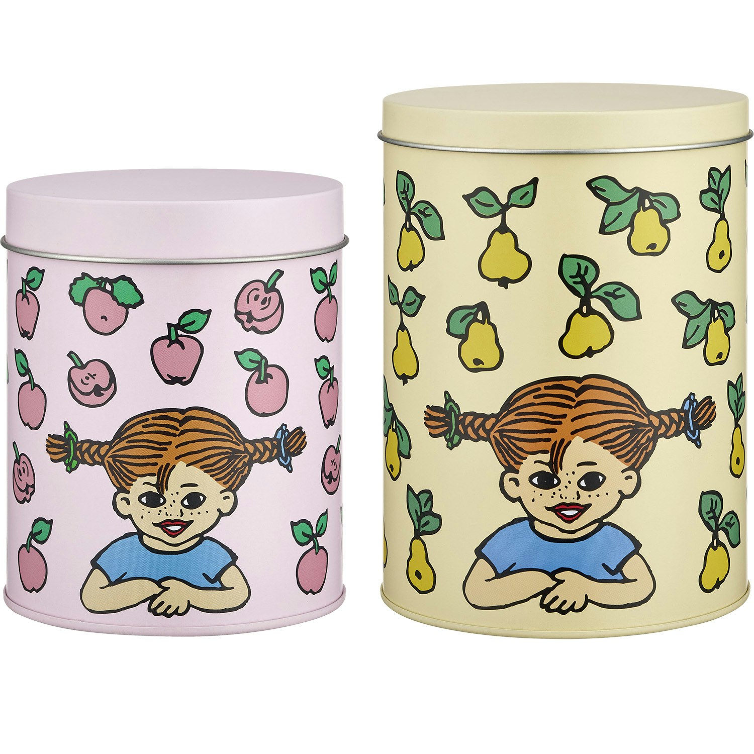 Muurla Pippi Fruits Burkset 2-pack - Förvaringsburkar & lock Tenn Multi