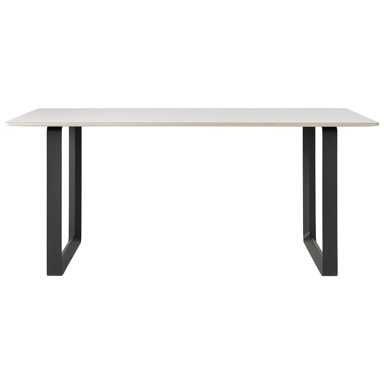 Muuto 70/70 Bord 90x225 Cm Gr&aring; / - Linoleum Svart