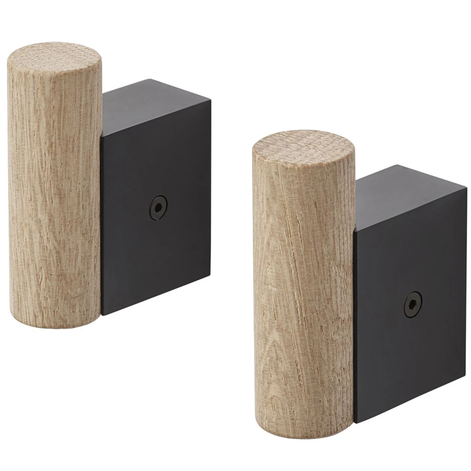 Muuto Attach Krokar 2-pack - Krokar & galgar Ek Svart