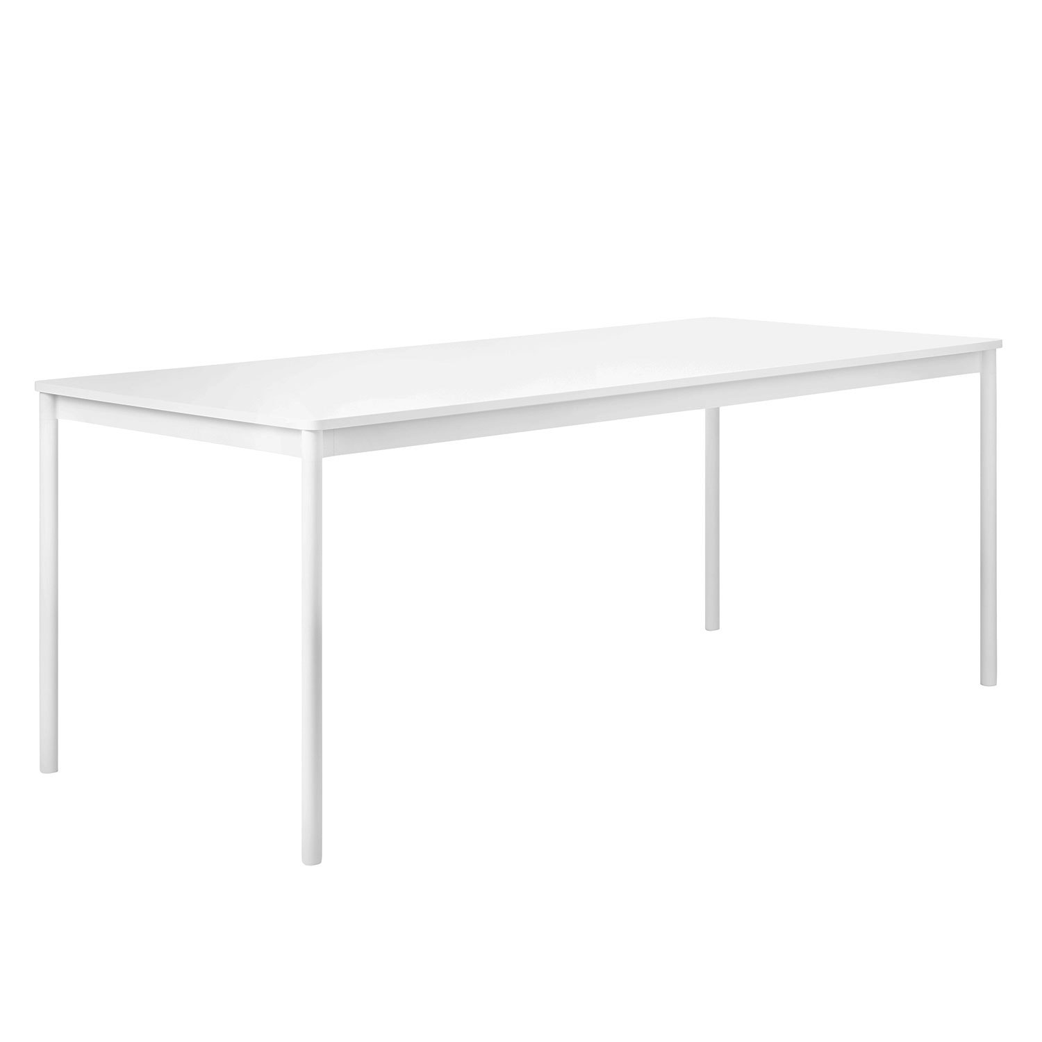 muuto base bord 90x250 cm laminat - aluminium vit