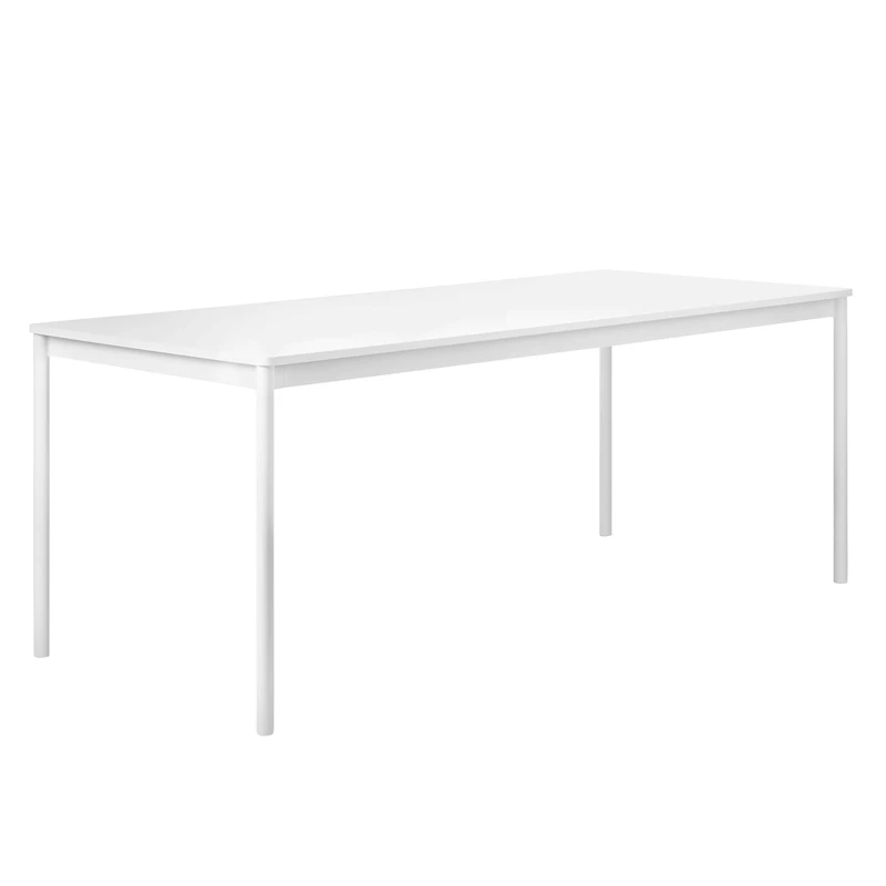 Base Bord 90x250 cm, Laminat Vit
